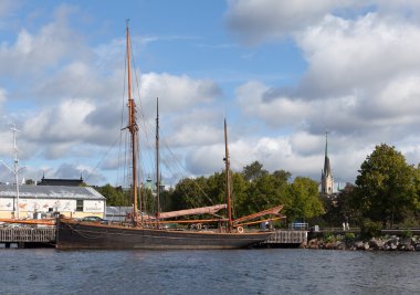 Stockholm su görünümünü. İsveç.