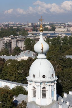 Smolny katedral kubbe. Saint Petersburg.