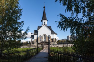 muzaffer pulkovo içinde park st. george Kilisesi. St. petersburg. Rusya.
