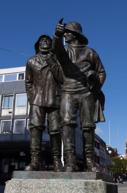 balıkçılar için anıt. Haugesund. Norveç.