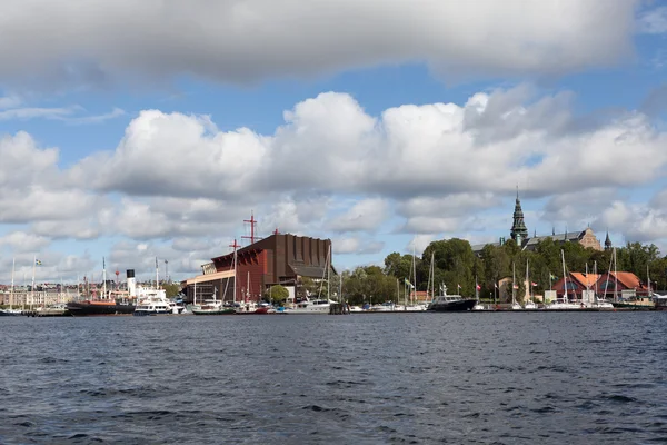 Pohled ze Stockholmu z vody. Švédsko. — Stock fotografie