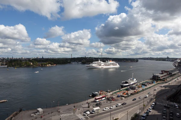 View of Stockholm from the lookout Katarina Hiss. Sweden — Stock Photo, Image