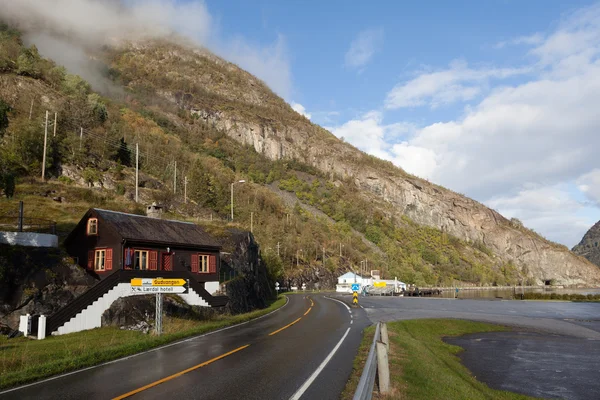 Ráno v Laerdale. Norsko. — Stock fotografie