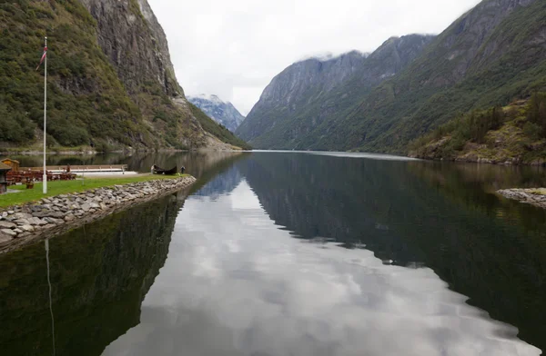 Gudvangen börjar Neyroforda. Norge. — Stockfoto