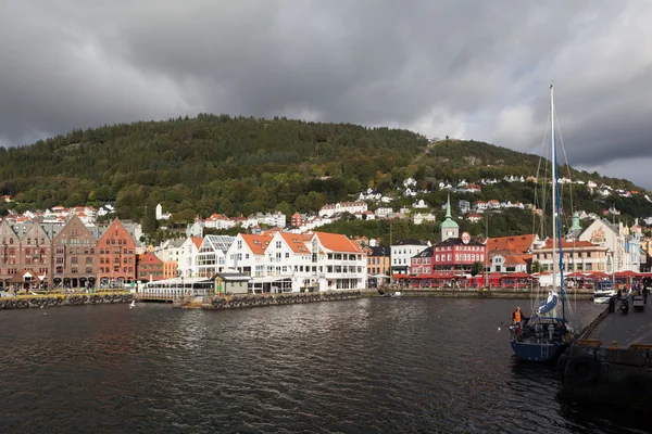 Bryggen. Noruega. Bérgeno . — Foto de Stock