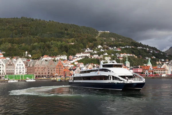 Bryggen. Noruega. Bergen. . — Fotografia de Stock