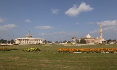 Sharjah merkezi alanı. Birleşik Arap Emirlikleri.