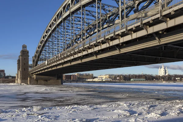 Bolsheokhtinsky most. St. petersburg. Rosja — Zdjęcie stockowe