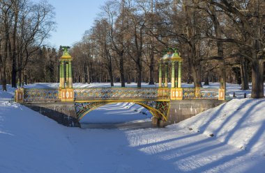 Küçük Çinli köprü. Alexander Park. Şehir Puşkin (Tsarskoye Selo). Rusya.