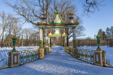 Küçük Çinli köprü. Alexander Park. Şehir Puşkin (Tsarskoye Selo). Rusya.