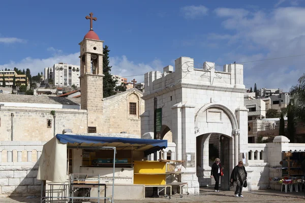 NAZARETH, ISRAEL - JANUARY 1, 2011: Photo of Church of the Archangel Gabriel. — Stock Photo, Image