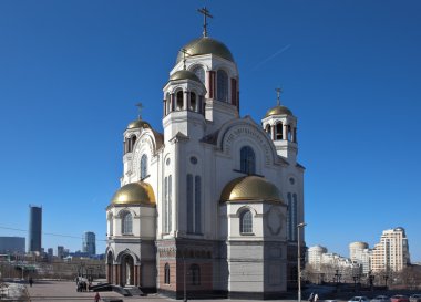 Kan üzerinde kurtarıcı Kilisesi. Ekaterinburg. Rusya.