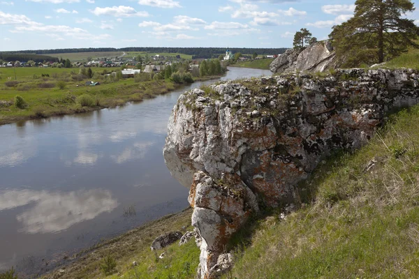 Usva Floden Sverdlovsk Regionen Känd Bland Turister För Sina Pittoreska — Stockfoto