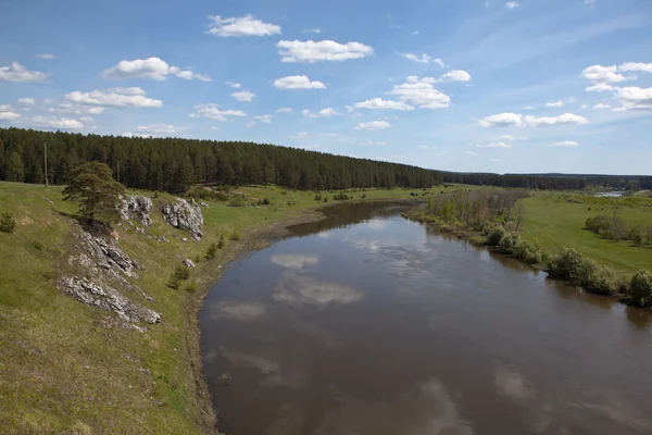 Kojva Řeka Sverdlovské Oblasti Známý Mezi Turisty Pro Své Malebné — Stock fotografie