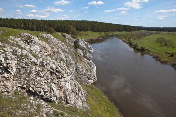 Usva Floden Sverdlovsk Regionen Känd Bland Turister För Sina Pittoreska — Stockfoto