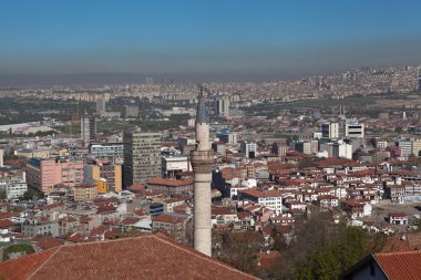 Map of Ankara citadel with Hizar. Turkey