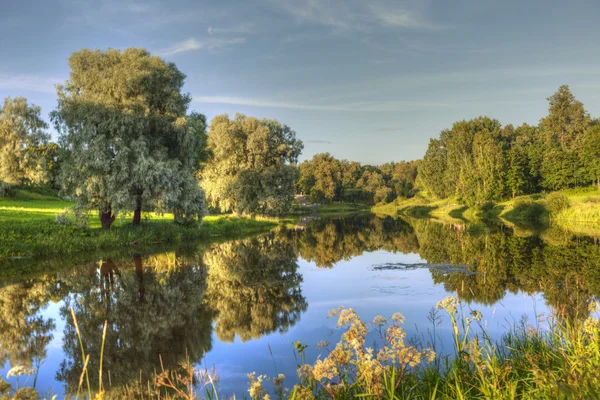 Marientalsky park. Marientalsky damm. Pavlovsk. Sankt Petersburg. — Stockfoto