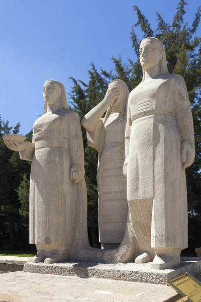 Monument to women in Turkey at the mausoleum of Ataturk. Ankara. Turkey. — Stock Photo, Image