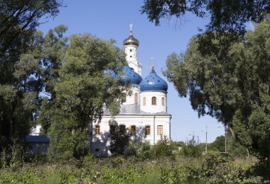 Yuriev Monastery. Holy Cross Cathedral. Velikiy Novgorod. Russia.