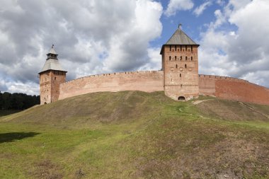 Novgorod Kremlin. Sarayı ve işçinin kulesi. Velikiy Novgorod.