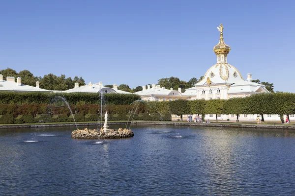 PETERHOF, RUSSIA -  AUGUST 22, 2015: Photo of View Stamp Corps of the Grand Palace.