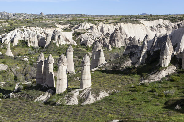 Rocks in the valley of love. Cappadocia. Turkey