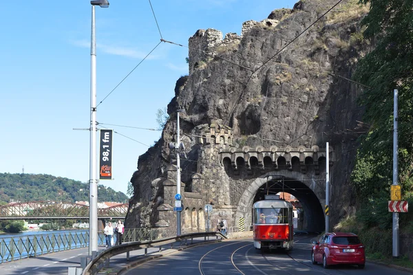 PRAGUE, CZECH REPUBLIC-SEPTEMBER 05, 2015: Photo of Visegrad tunnel. — Stock Photo, Image