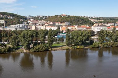 Prague, Çek Cumhuriyeti-Eylül 05, 2015: Fotoğraf üzerinden Prag views.