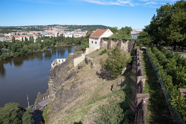 View from fortress of Visegrad. Prague. Czech Republic — Stock Photo, Image