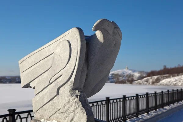 Nizhny Tagil Sverdlovsk Region Russia November 2015 Stone Sculpture Bird — Stock Photo, Image