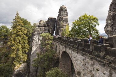 Tabiat Parkı Bastei. Saksonya. Almanya.