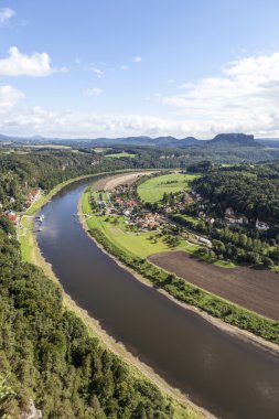 Tabiat Parkı Bastei. Elbe. Saksonya. Almanya.