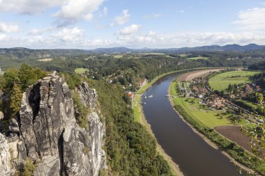 Tabiat Parkı Bastei. Elbe. Saksonya. Almanya.