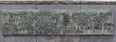 PRAG, CZECH Cumhuriyet - 20 ARALIK 2015: İvan Konev Anıtı.