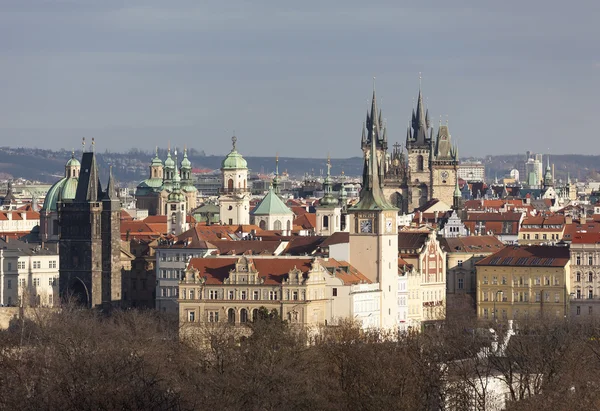 ペトシーンの丘からの都市の眺め。プラハ。チェコ共和国. — ストック写真