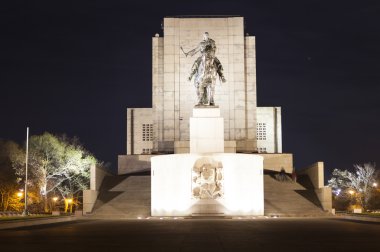 Prague, Çek Cumhuriyeti - 21 Aralık 2015: Jan Zizka Vitkov Hill fotoğraf atlı heykeli.