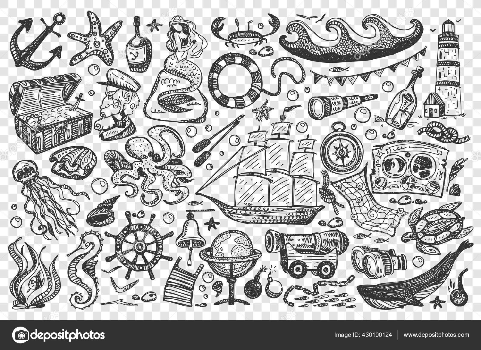 Free Vector  Hand drawn pirate logo template