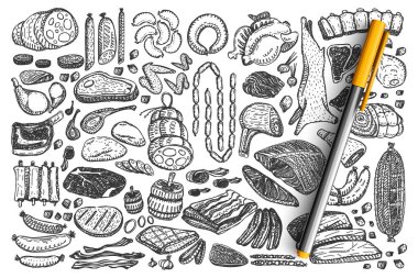 Et el çizimi karalama seti