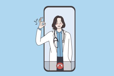 Sanal doktor ve online sağlık konsepti