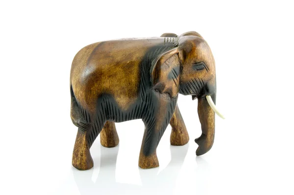 Handcraft wood elephant sculpture — Stock Photo, Image