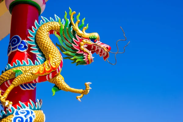 Chinese style dragon statue. Royalty Free Stock Images