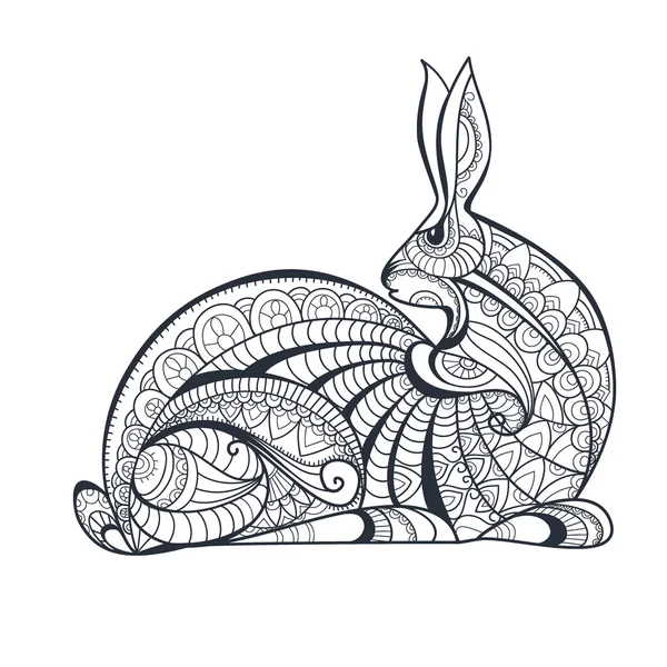 装飾的なウサギ、イースターのウサギ. — ストックベクタ