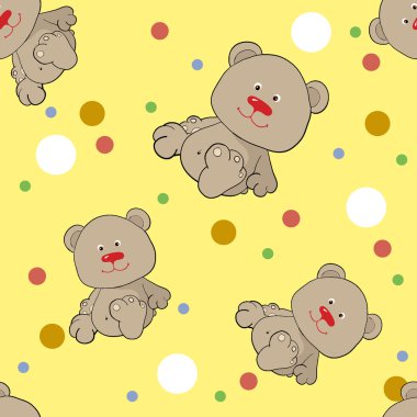 Oyuncak ayılar seamless modeli