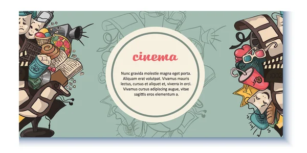 Cine película diseño banner — Archivo Imágenes Vectoriales