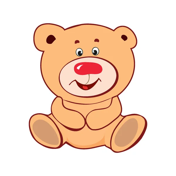 Brown teddy bear — Stock Vector