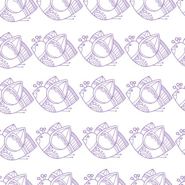 Stilize kuş desenli