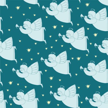 Melekler ve yıldız deseni.