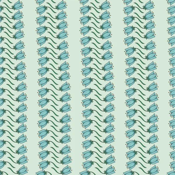 Modèle avec des fleurs bleues — Image vectorielle