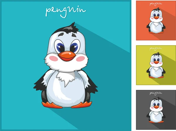 Ícones de pinguim —  Vetores de Stock