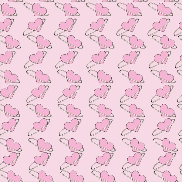 Herzen auf rosa Hintergrund — Stockvektor